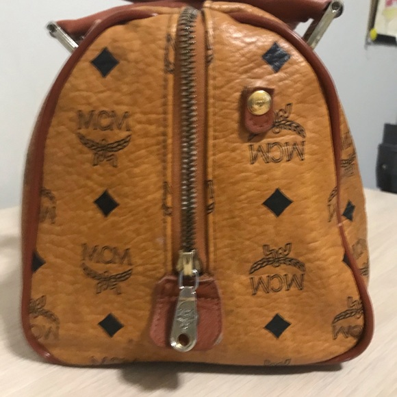 MCM Cognac boston bag🌹 - Picture 8 of 15